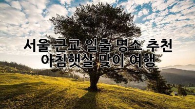 서울 근교 일출 명소 추천: 아침햇살 맞이 여행